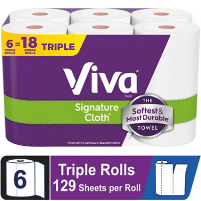Viva Signature Cloth Paper Towels 129 Sheets Per Roll - 6 Count