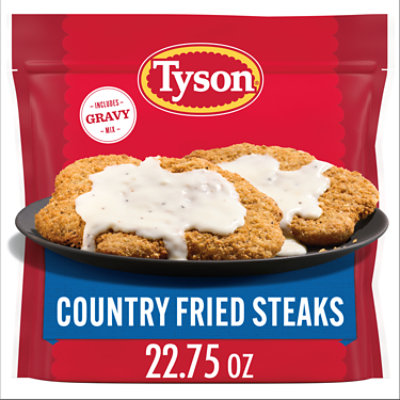 Tyson Country Fried Steaks With Gravy Mix 22.75 Oz - 22.75OZ