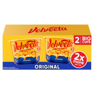 Velveeta Shells & Cheese Original Microwaveable Shell Pasta & Cheese Sauce Big - 2- 5 Oz