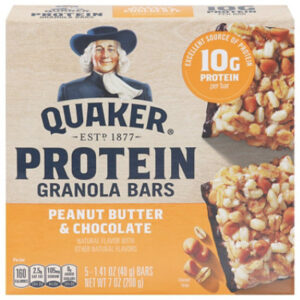 Quaker Peanut Butter And Chocolate Protein Granola Bars 5 Count 1.41 Ounce - 5 CT