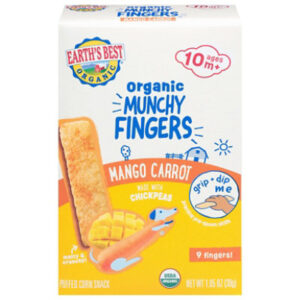 Earth's Best Organic Munchy Finger Mango Carrot 4/1.05oz - 1.05 OZ