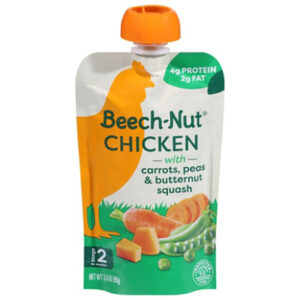 Beech-nut Chicken Stage 2 Baby Food, Chicken Carrots Peas & Butternut Squash, 3.5 Oz Pouch - 3.5 OZ
