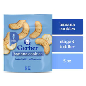 Gerber Snacks For Toddler Infant Age Up Banana Cookies 5oz Bag - 5 OZ