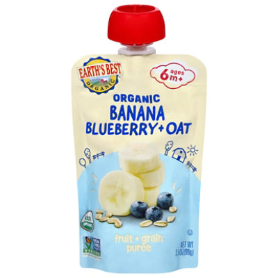 Earths Best Wholesome Breakfast Banana Blueberry Oat - 3.5 OZ