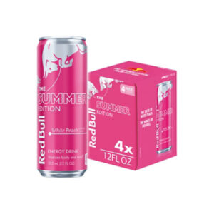 Red Bull Summer Edition Energy Drink White Peach 114mg Caffeine - 4- 12 Fl. Oz.