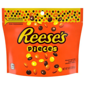 Reeses Pieces Peanut Butter Candy In A Crunchy Shell Stand Up Bag - 9 OZ