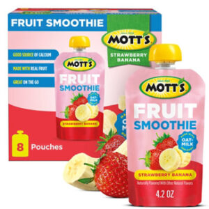 Mott?s Fruit Smoothie Strawberry Banana pouches - 8 - 4.2 oz