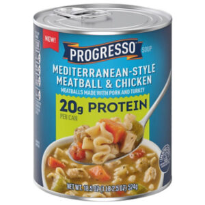 Progresso Protein Mediterranean Style Meatball And Chicken Soup - 18.5 OZ