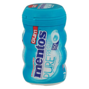 6/6ct Mentos Gum Curvy Bottle Wintergreen - 50 CT