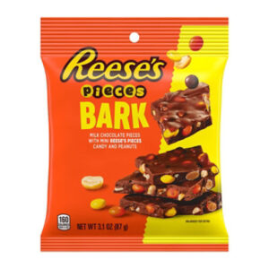 Reeses Pieces Bark Chocolate Candy Pieces With Salted Peanuts - 3.1 OZ