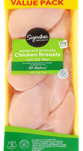 Signature Select Chicken Breast Boneless Skinless With Rib Meat - 3.5 Lb