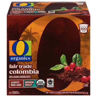 O Organic Colombia Coffee Pods - 100 Count