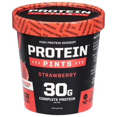 Protein Pints Ice Cream 30g Protein Strawberry - 16 OZ