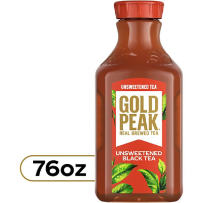 Gold Peak Unsweetened Black Tea Bottle, 76 Fl Oz - 76 FZ