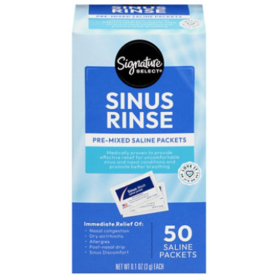 Signature Select Sinus Rinse Premixed Packets 50 Ct - 50 CT