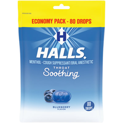 Halls Blueberry Cough Drops 80 Ct - 80 CT