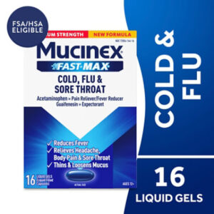 Mucinex Fast-Max Cold Flu & Sore Throat Liquid Gels - 16 CT