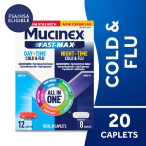 Mucinex Fast-Max Daytime Cold & Flu & Nighttime Cold & Flu Caplets - 20 Count