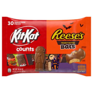 KIT KAT and REESE'S Assorted Milk Chocolate Snack Size Halloween Candy Bag - 18.44 Oz