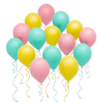 American Greetings Pink/Yellow/Green Balloons - 15 Count