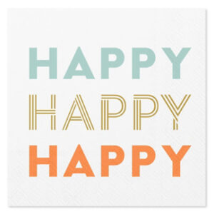 American Greetings Happy Happy Happy Beverage Napkins - 20 Count
