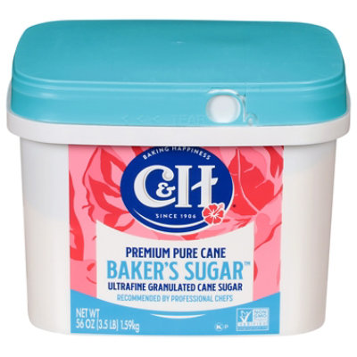 C&h Pure Cane Ultrafine Granulated Baker's Sugar 3.5 Lb. Tub - 3.5 LB