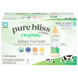 Pure Bliss Organic 2 Ounce Bottle 3-8 Packs Nipple - 8-2 FZ
