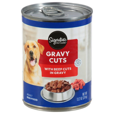 Signature Pet Care Dog Food Beef Cuts With Gravy 13.2 Oz - 13.2 OZ
