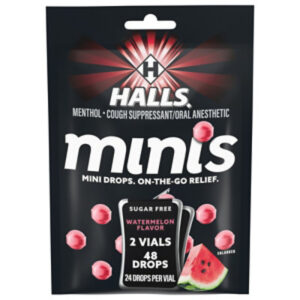Halls Minis Watermelon Sugar Free Cough Drops 48 Pc - 48 CT