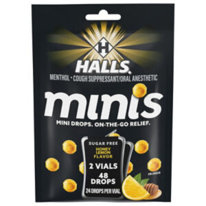 Halls Minis Honey Lemon Sugar Free Cough Drops 48 Ct - 48 CT