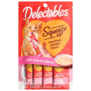 Hartz Mountain Delectables Squeeze Up Tuna Salmon - 4-0.5OZ