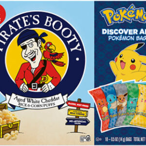 Pirate's Booty Pokemon Aged White Cheddar Corn Puffs - 18 Count