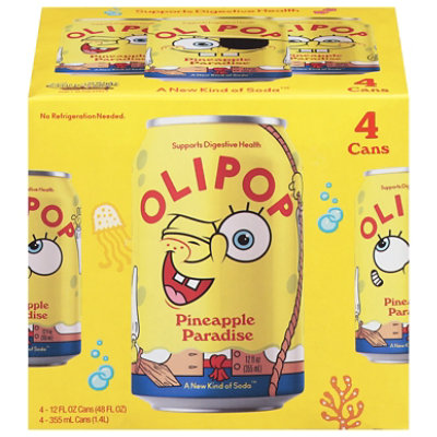 Olipop Prebiotic Pineapple Paradise - 4-12 Fl. Oz.