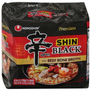 Nongshim Shin Black Premium Noodle Soup - 4-4.58 Oz