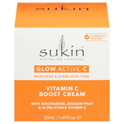 Sukin Cream Glow Boost Active C - 1.69 FZ