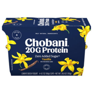 Chobani 20g Protein Lowfat Greek Yogurt Vanilla 4-6.7 Oz - 4-6.7OZ