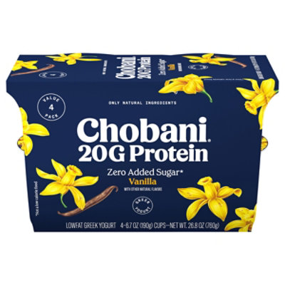 Chobani 20g Protein Lowfat Greek Yogurt Vanilla 4-6.7 Oz - 4-6.7OZ