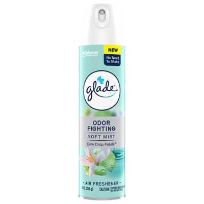 Glade Soft Mist Odor Fighting Spray, Dewdrop Petals - 8 Oz. - 8 OZ