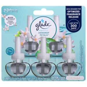 Glade Plugins Scented Oil Refills Dewdrop Petals - 5-.67 Fl. Oz. - 5-.67FZ