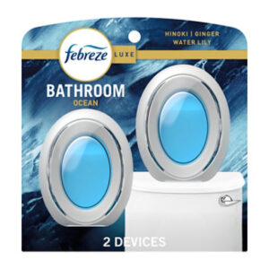 Febreze Luxe Bathroom Air Freshener Ocean, Hinoki, Ginger, Water Lily Scents - 2-.25 Fl. Oz. - 2-.25 FZ
