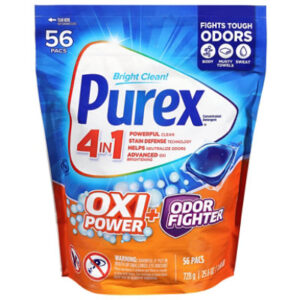 Purex 4 In 1 Oxi Power Odor Fighter Laundry Pacs Fresh Morning Burst 56 Ct - 56 CT